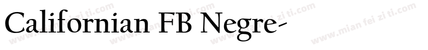 Californian FB Negre字体转换